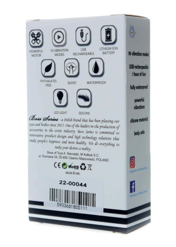 Stymulator Rechargeable Silicone Touch Vibrator USB 10 Functions   Black - obrazek 9