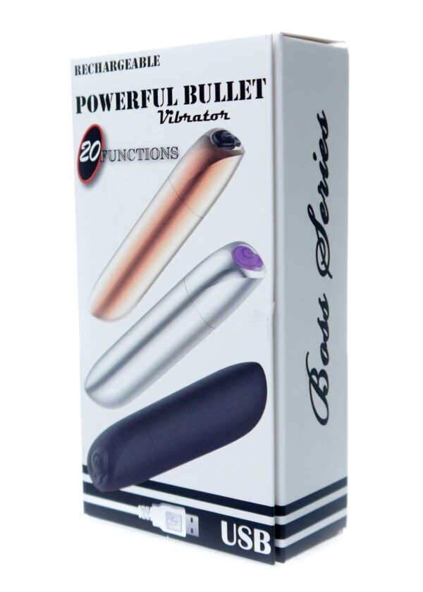 Stymulator Rechargeable Powerful Bullet Vibrator USB 20 Functions   Matt Black - obrazek 9