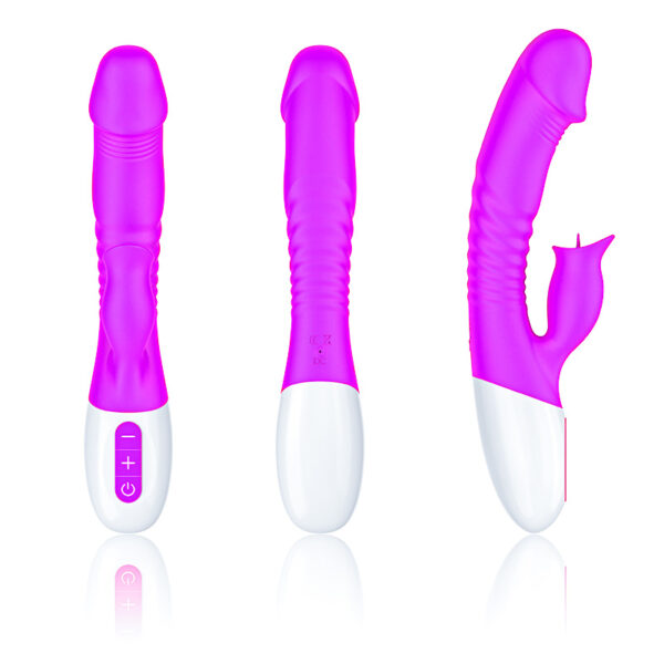 Wibrator Silicon, Vibrator 7 Function and Heating Mode, Purple - obrazek 9