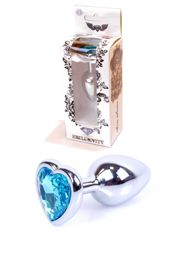 Plug Jewellery Silver  Heart PLUG  Light Blue