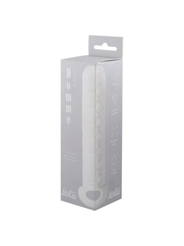 Penis sleeve Homme Long White for 11 15cm - obrazek 2