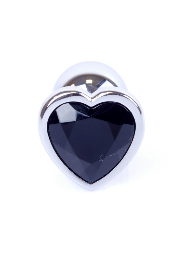 Plug Jewellery Silver  Heart PLUG  Black - obrazek 2