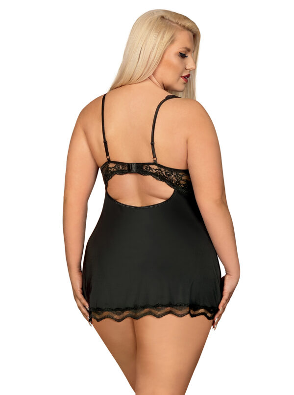 Bielizna Luvae babydoll i stringi czarne XXL - obrazek 2