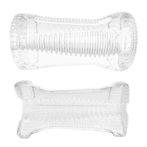 Masturbator  Me You Us Ripple Dual End Stroker Male Masturbator Transparent - obrazek 3