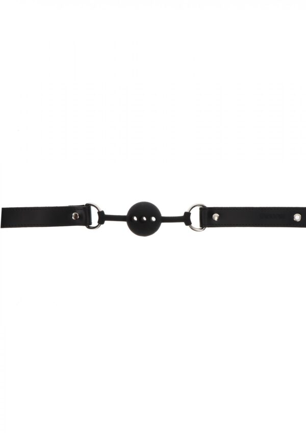 Silicone Ball Gag Black - obrazek 3