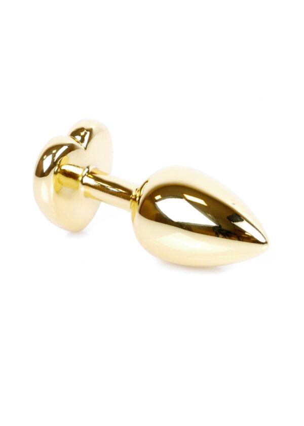 Plug Jewellery Gold  Heart PLUG  Red - obrazek 3