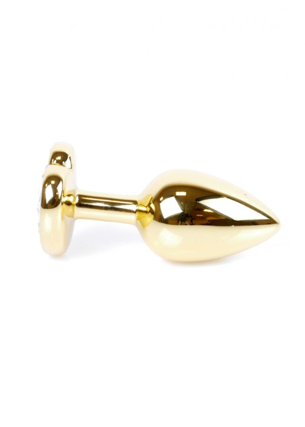 Plug Jewellery Gold  Heart PLUG  Red - obrazek 4