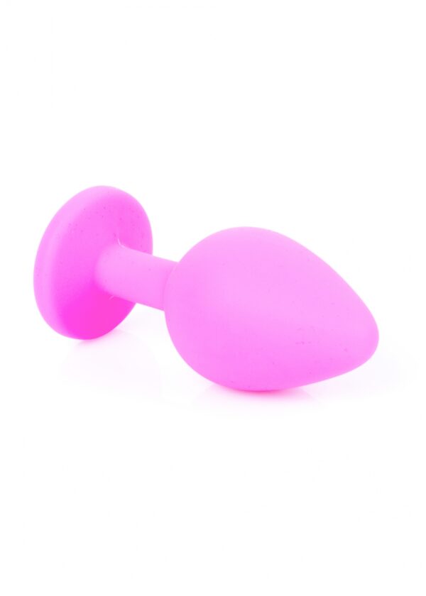 Plug Jewellery Pink Silicon PLUG Medium  Light Blue Diamond - obrazek 4