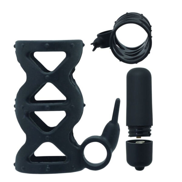 Anello Fallico Timeless Slender vibRing nero - obrazek 4