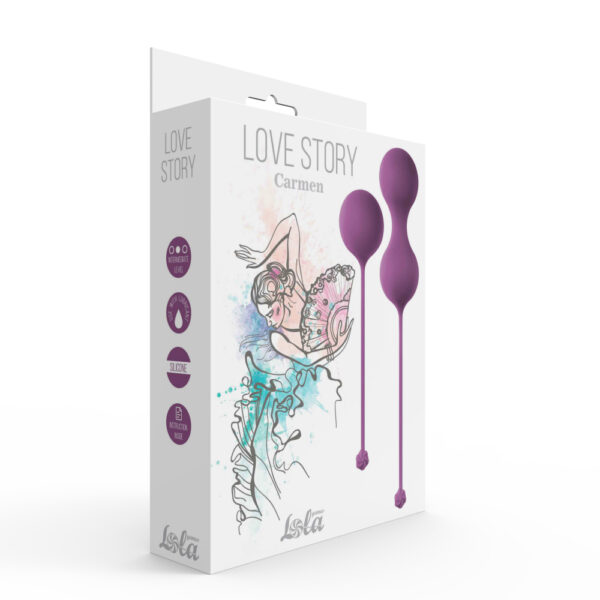Vaginal balls set Love Story Carmen Lavender Sunset - obrazek 4