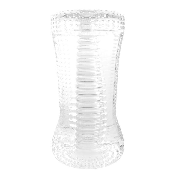 Masturbator  Me You Us Ripple Dual End Stroker Male Masturbator Transparent - obrazek 4