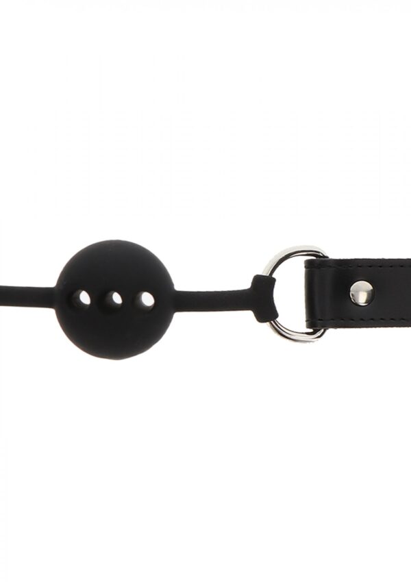 Silicone Ball Gag Black - obrazek 4