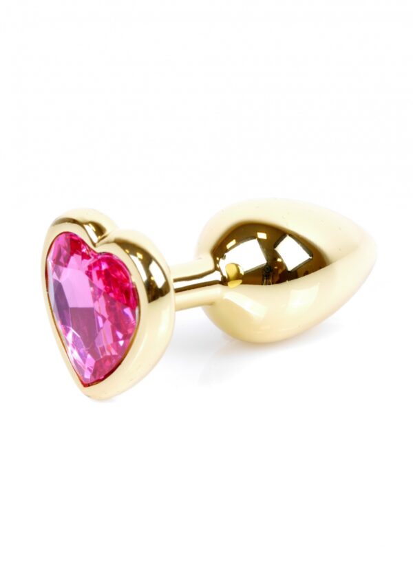 Plug Jewellery Gold  Heart PLUG  Pink - obrazek 7