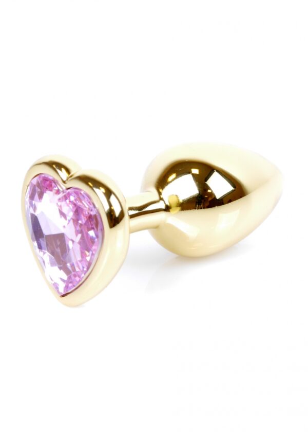 Plug Jewellery Gold  Heart PLUG  Rose - obrazek 7