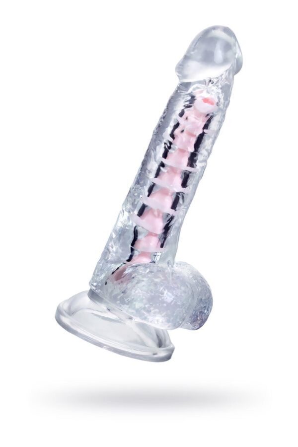 Flexible dildo A Toys Paret, transparent, 18 cm
