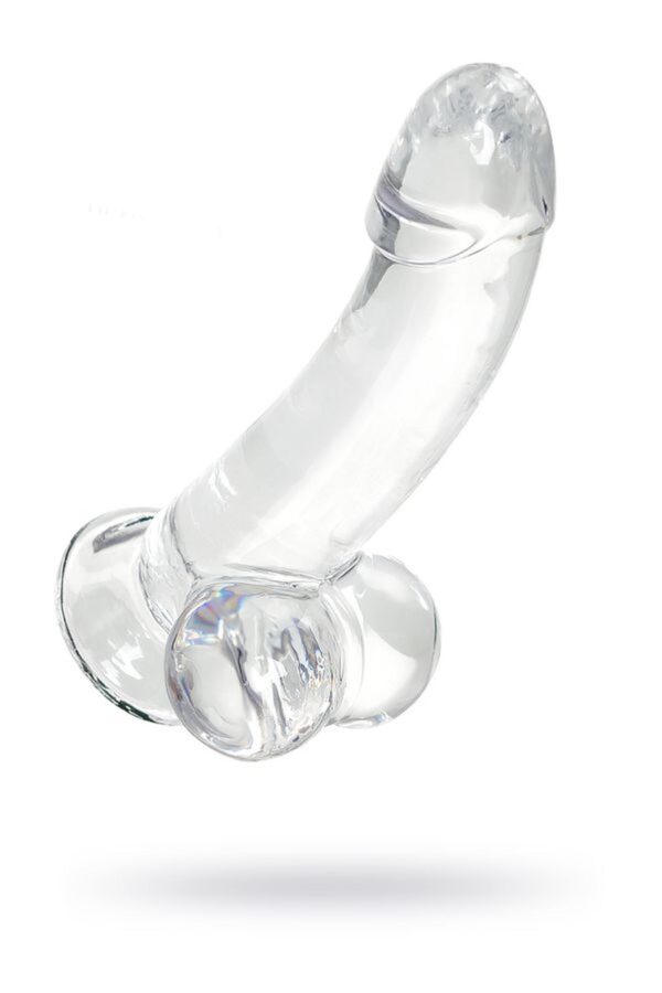 Realistic dildo A Toys by TOYFA Cryst, TPE, transparent, 15 cm