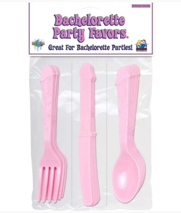 B.P. Pecker Party Utensils   Pink