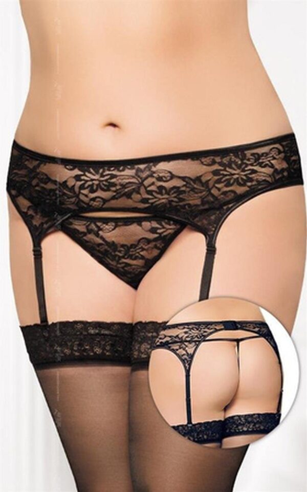 Garterbelt 3316   Plus Size   black 2XL