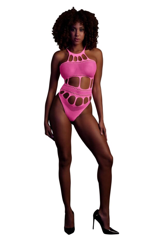 Body with Grecian Neckline   Neon Pink   XS/XL