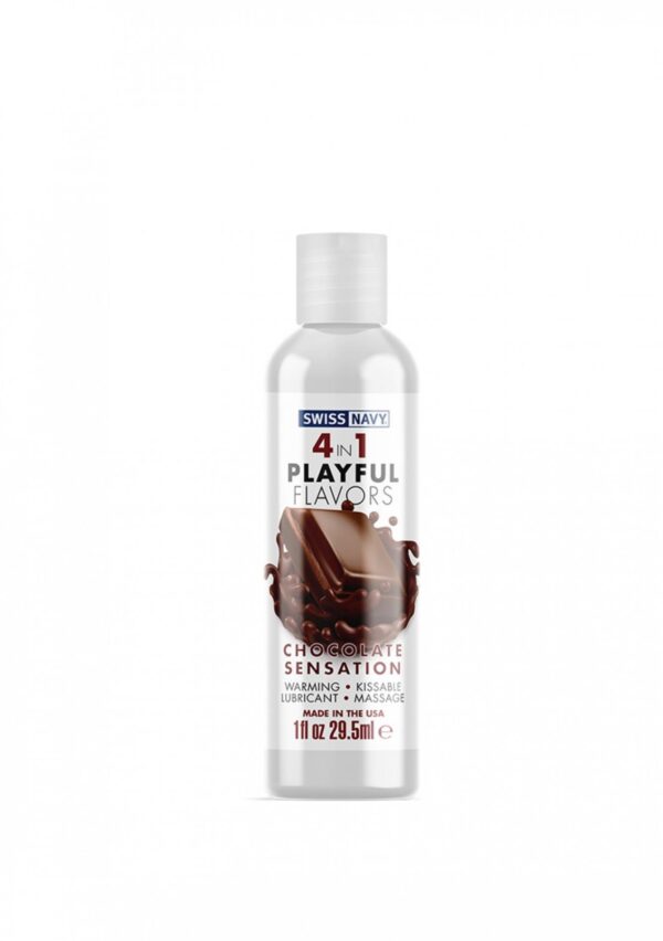 4 In 1 Lubricant with Chocolate Sensation Flavor   1 fl oz / 30 ml