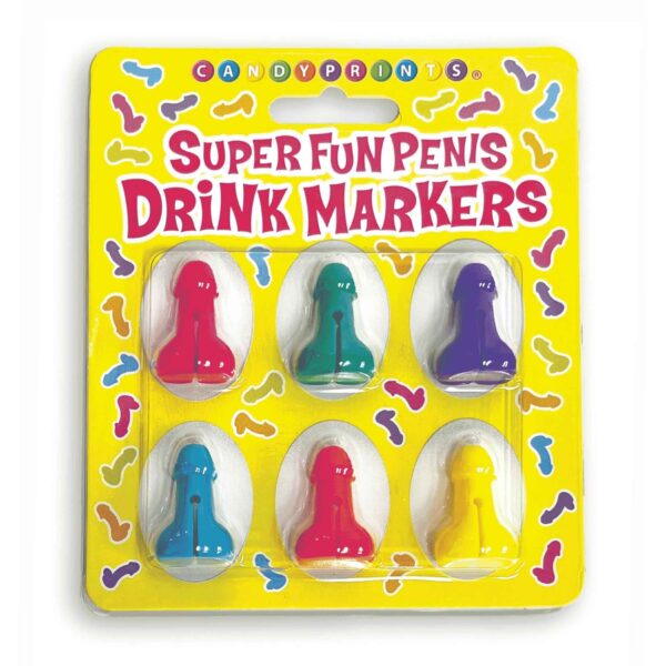 Super Fun Penis   Cocktail Markers   Set of 6