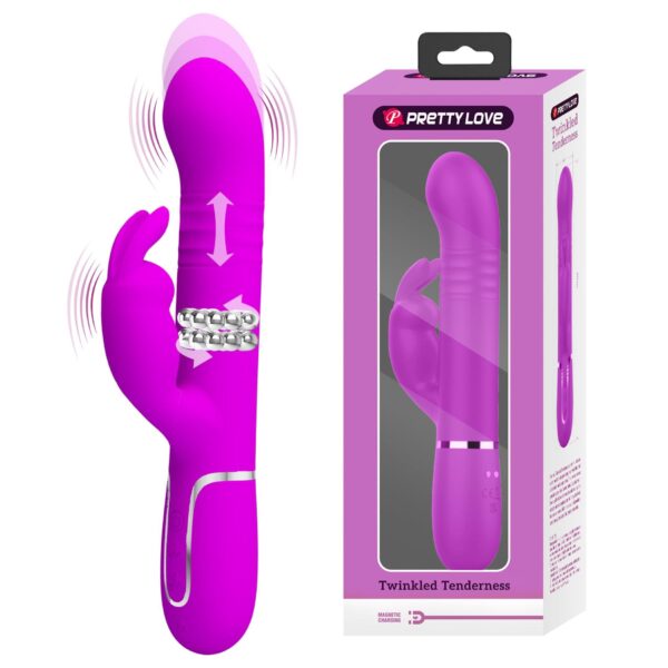 PRETTY LOVE   Coale Twinkled Tenderness Purple, 7 vibration functions 4 rotation functions 4 thrusting settings