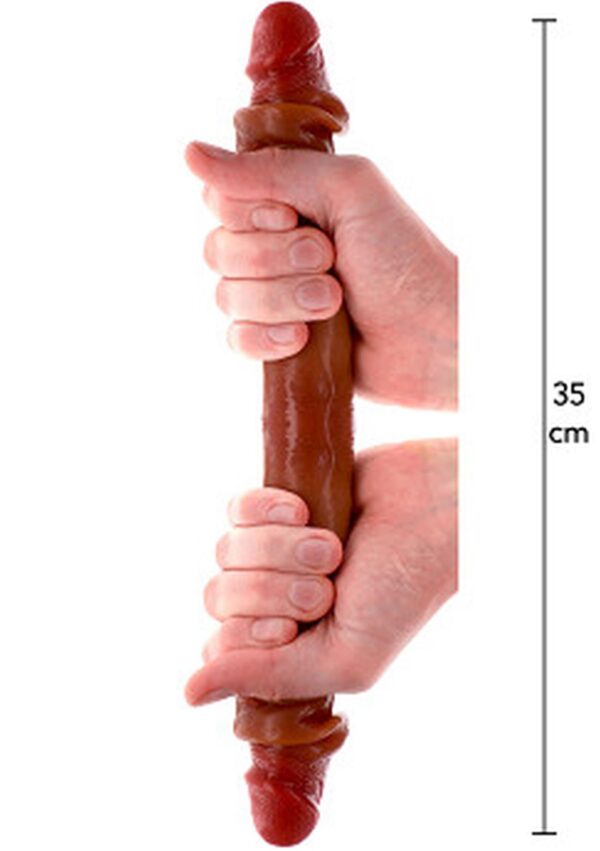 Silicone Foreskin D Dong 35 cm Caramel skin tone