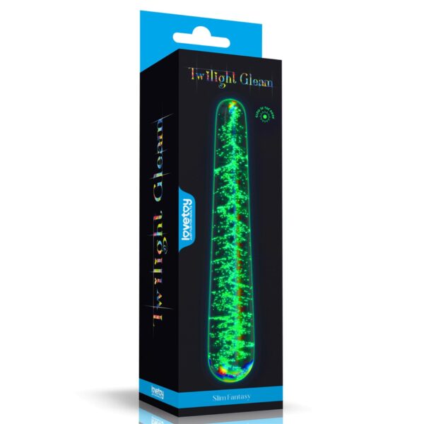 Glow in the dark Twilight Gleam Glass Dildo
