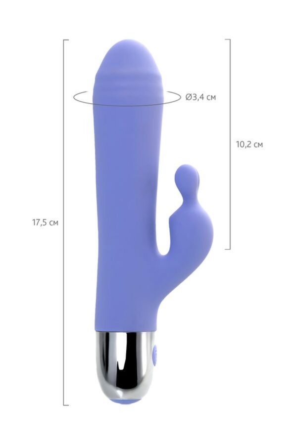 Vibrator with clitoral stimulation Flovetta Crocus, silicone, purple, 17.5 cm - obrazek 10