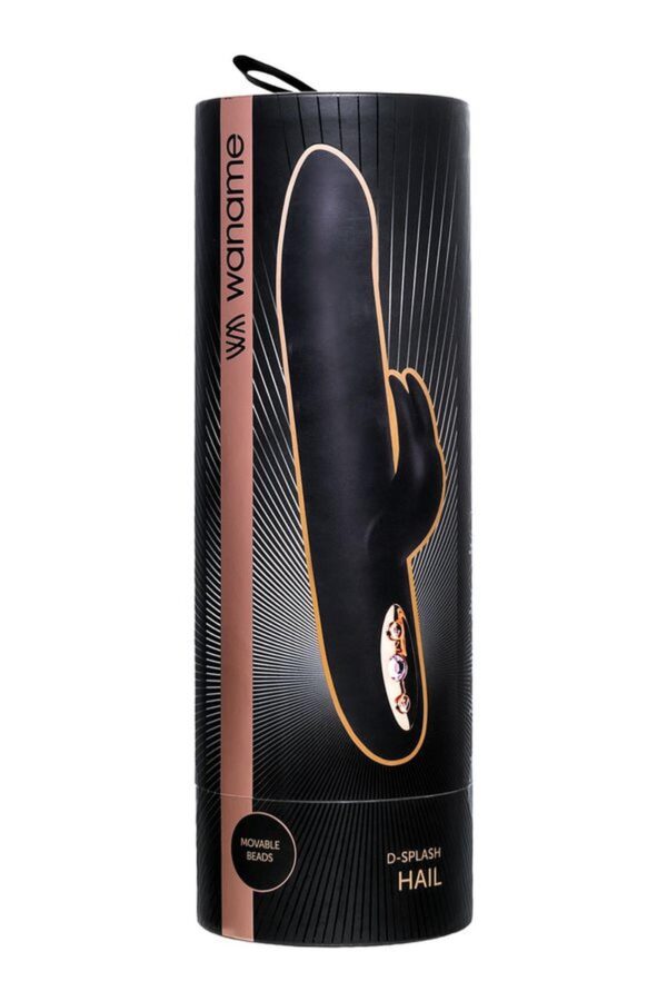Unrealistic WANAME D SPLASH HAIL vibrator, silicone, black, 23.8 cm - obrazek 10