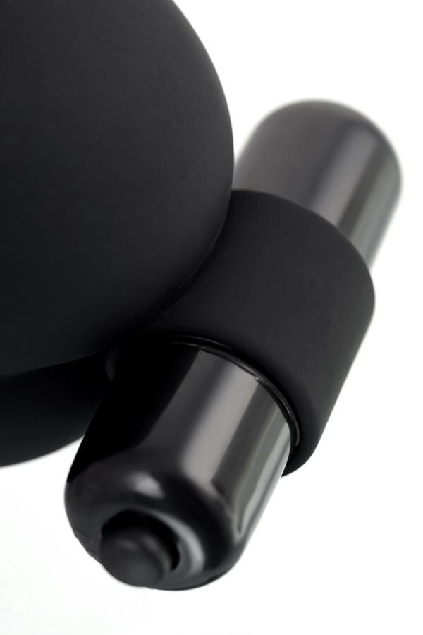 EROTIST Scrotum cover with an erection ring and vibration Attraction, silicone, black, 6.5 cm - obrazek 10