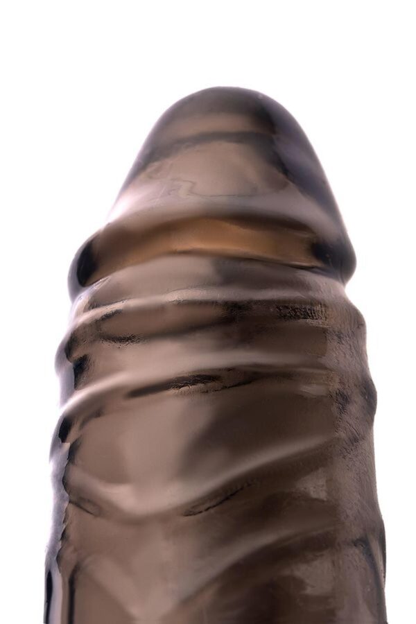 ToyFa XLover, Penis sleeve, for enlargement, TPE, transparent black, 15,5 cm - obrazek 10