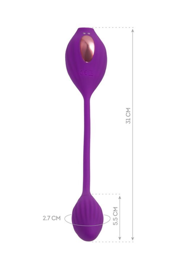 JOS Vacuum clitoris stimulator Ginny, silicone, purple, 31 cm - obrazek 10