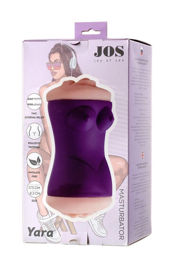 JOS YARA, Masturbator double sided, TPR, fleshy, 17.5 cm - obrazek 10