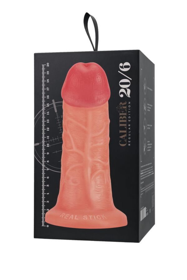 Realistic dildo Caliber 20/6 , PVC, flesh,  length 20cm, diameter 6cm - obrazek 10