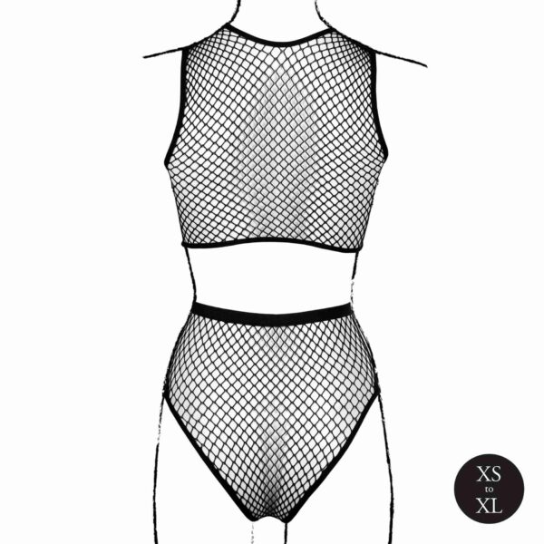 2 piece with crop top, pantie and fishnet structure. - obrazek 11