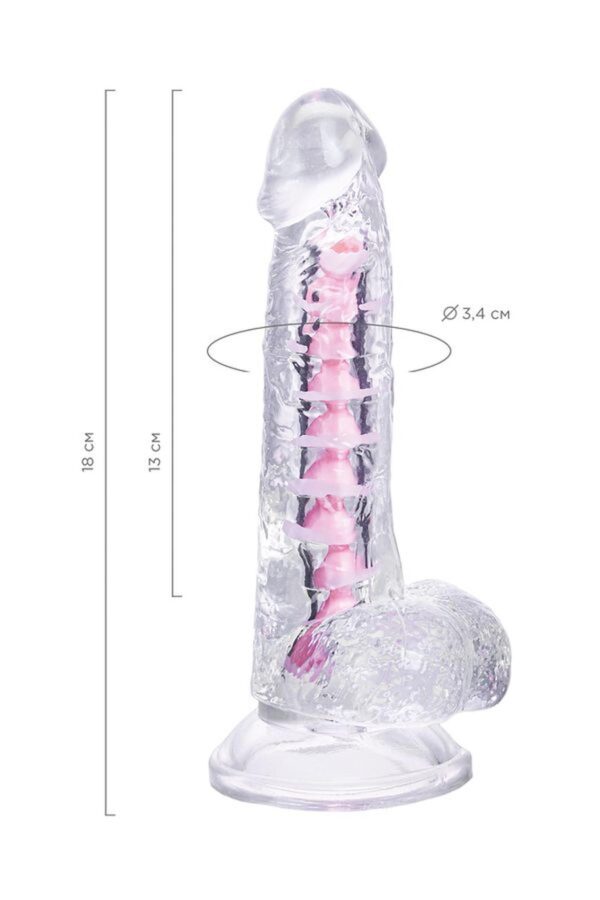 Flexible dildo A Toys Paret, transparent, 18 cm - obrazek 11