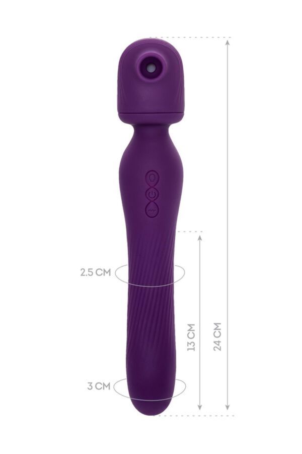 JOS Stimulator 2 in 1 Kisom, silicone, purple, 13 cm - obrazek 11