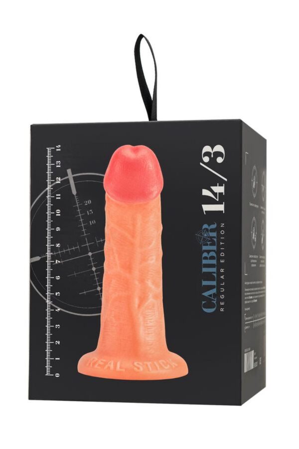 Realistic dildo Caliber 14/3 , PVC, flesh,  length 14cm, diameter 3cm - obrazek 11