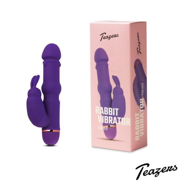 Teazers Silicone Rabbit Vibrator   Purple - obrazek 11
