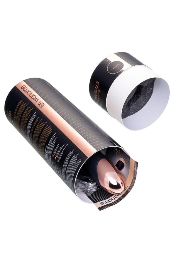 Unrealistic vibrator WANAME D SPLASH STREAM, silicone, black, 21 cm - obrazek 11