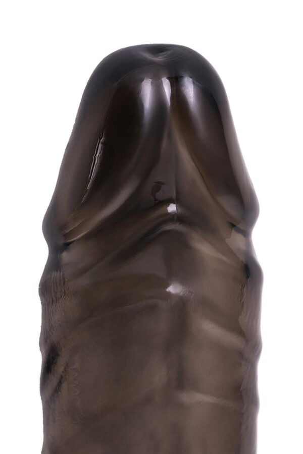 ToyFa XLover, Penis sleeve, for enlargement, TPE, transparent black, 15,5 cm - obrazek 11