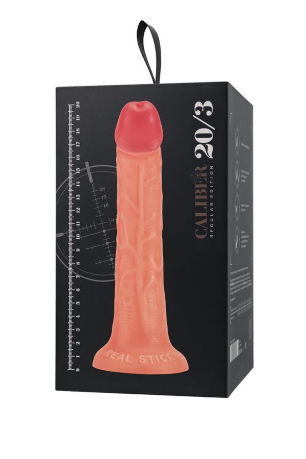 Realistic dildo Caliber 20/3 , PVC, flesh,  length 20cm, diameter 3cm - obrazek 12