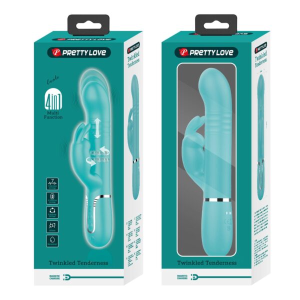 PRETTY LOVE   Coale Twinkled Tenderness, 7 vibration functions 4 rotation functions 4 thrusting settings - obrazek 12