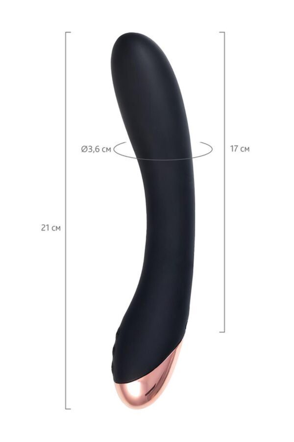 Unrealistic vibrator WANAME D SPLASH STREAM, silicone, black, 21 cm - obrazek 12