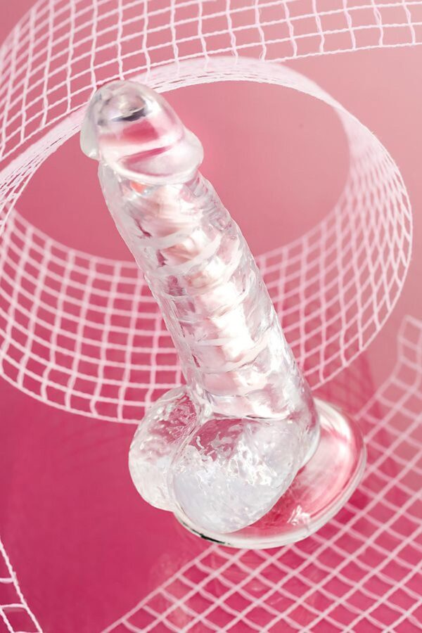Flexible dildo A Toys Paret, transparent, 18 cm - obrazek 12