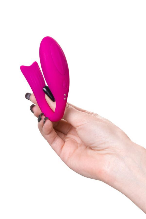 A TOYS Vibrator for couples Dolphy, silicone, pink, 9.6 cm - obrazek 12