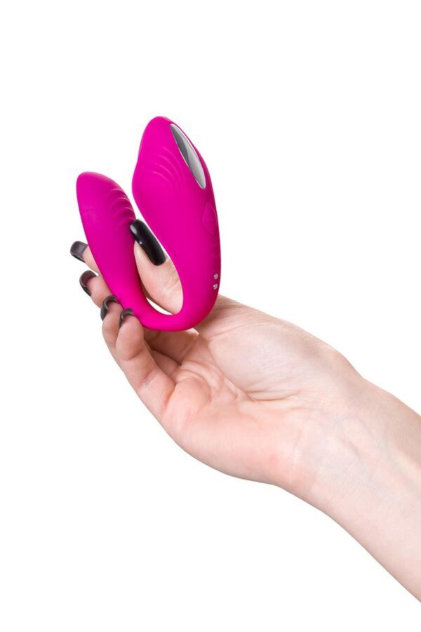 A TOYS Vibrator for couples Cobrum, silicone, pink, 9.6 cm - obrazek 12