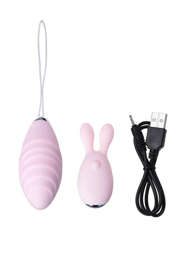 JOS VITA finger vibrating egg and vibrating attachment, silicone, powder pink, 8.5 and 8 cm - obrazek 12