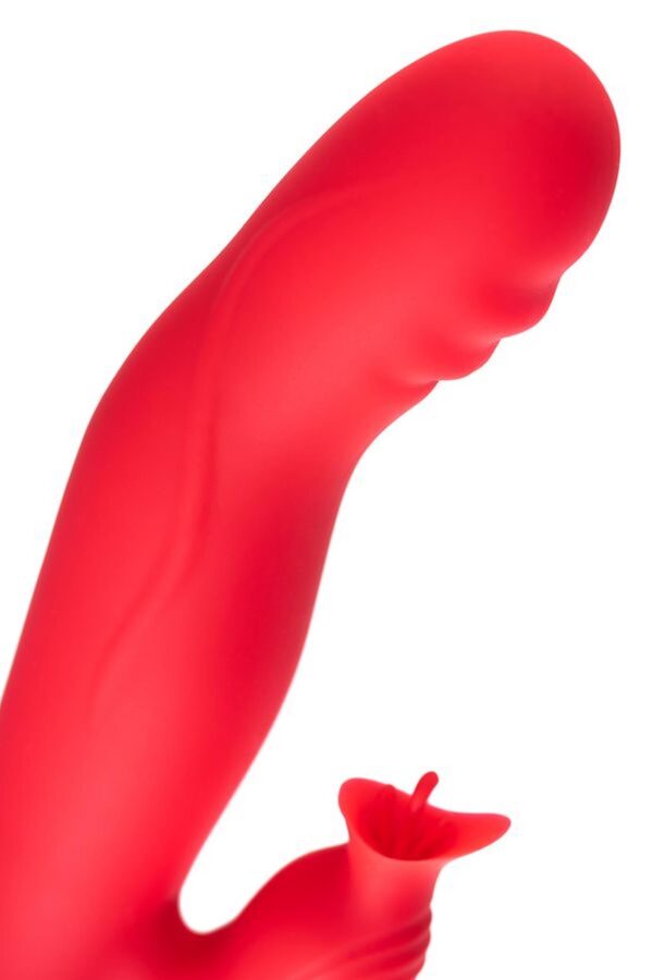 JOS Redli vibrator with moving head, silicone, red, 21 cm - obrazek 12